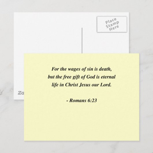 RUMÄNE 6:23 POSTKARTE (Vorne/Hinten)