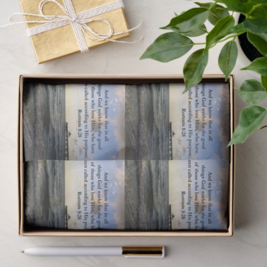 RUMÄNE 8:28 BIBLE SEIDENPAPIER (Geschenk)