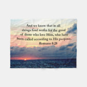 RUMÄNE 8:28 GLAUBEN FLEECEDECKE (Vorderseite (Horizontal))