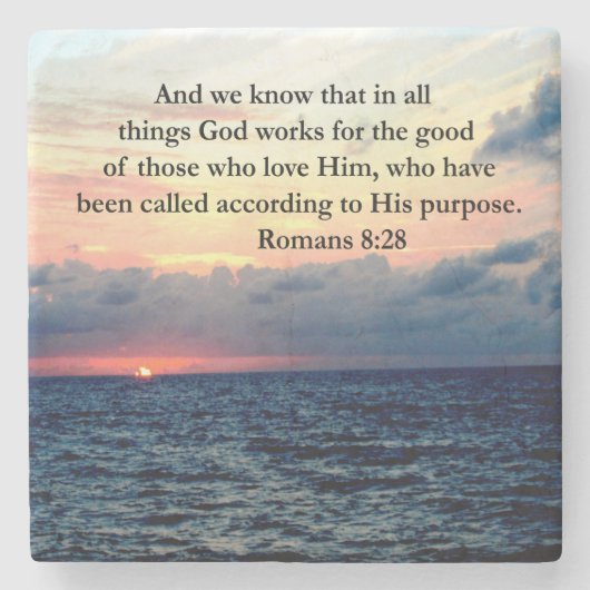 RUMÄNE 8:28 GLAUBEN STEINUNTERSETZER (Vorderseite)