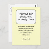 RUMÄNE 8:28 POSTKARTE (Vorne/Hinten)