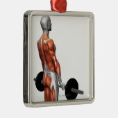Rumäne Deadlift Silbernes Ornament (Rechts)