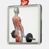 Rumäne Deadlift Silbernes Ornament (Links)