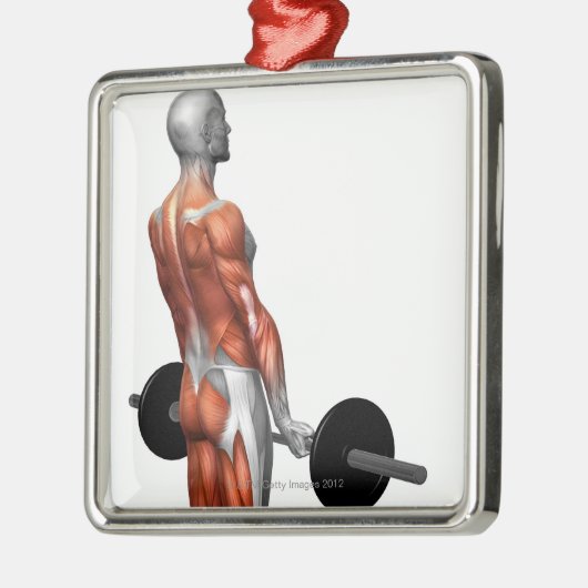Rumäne Deadlift Silbernes Ornament (Links)