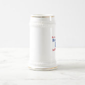 Rumäne errichtet Charakter Bierglas (Mittel)