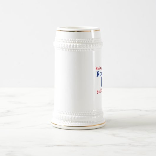 Rumäne errichtet Charakter Bierglas (Mittel)