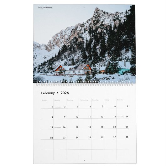 Rumänien 2024 Zwei Seiten großer Kalender, weiß Kalender (Feb 2026)