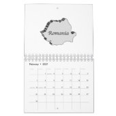 Rumänien 3D-Karte Kalender (Feb 2027)