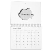 Rumänien 3D-Karte Kalender (Jan 2026)