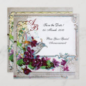 RUMÄNIEN 4 MONOGRAMM 2 EINLADUNG (Vorne/Hinten)