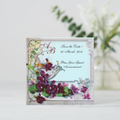 RUMÄNIEN 4 MONOGRAMM, blau Einladung (Stehend Vorderseite)