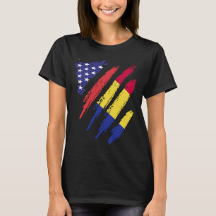 Rumänien American Grown Flag USA Patriot Heritage T-Shirt
