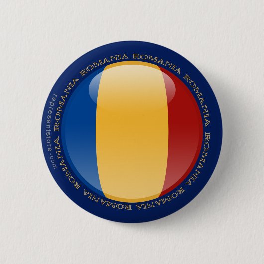 Rumänien-Blasen-Flagge Button (Vorderseite)