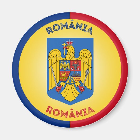 Rumänien-Erbe-Emblem Magnet (Vorne)
