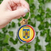 Rumänien-Erbe-Emblem Schlüsselanhänger (Hand)