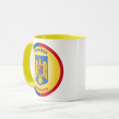 Rumänien-Erbe-Emblem Tasse (Vorderseite Links)