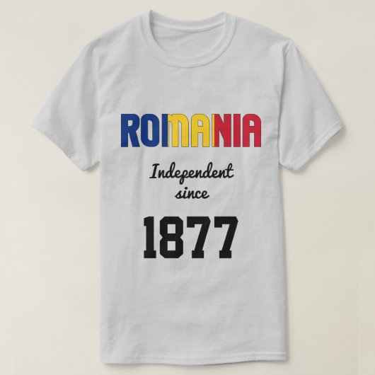 Rumänien Feier zur Unabhängigkeit der Flaggen T-Shirt (Design vorne)