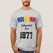 Rumänien Feier zur Unabhängigkeit der Flaggen T-Shirt (Vorderseite)