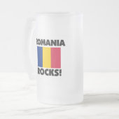 Rumänien-Felsen Mattglas Bierglas (Vorderseite Links)
