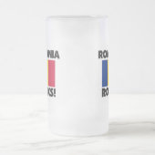 Rumänien-Felsen Mattglas Bierglas (Mittel)