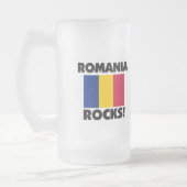 Rumänien-Felsen Mattglas Bierglas (Links)