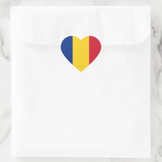 Rumänien Flag-Heftsticker Herz-Aufkleber (Tasche)