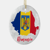 Rumänien - Flag-Karte Keramik Ornament (Rechts)