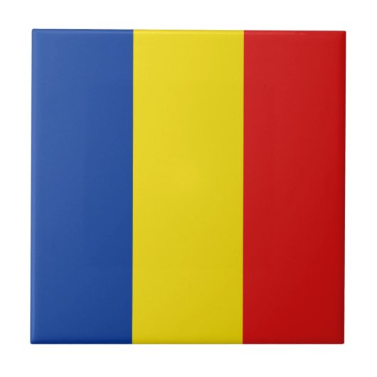 Rumänien Flag Keramik Tile Fliese (Vorderseite)