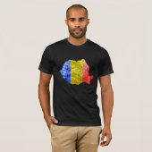 Rumänien - Flagcolor-Map-T - Shirt (Vorne ganz)