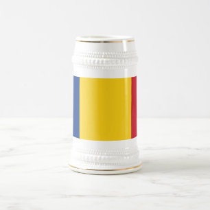 Rumänien-Flagge Bierglas