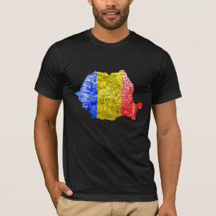 Rumänien Flagge Farbkarte T-Shirt