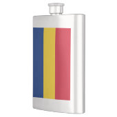 Rumänien-Flagge Flachmann (Links)