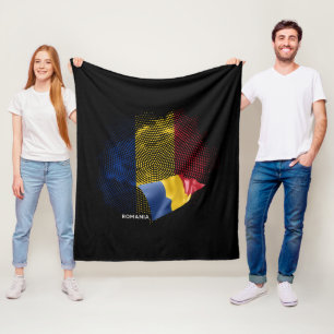 Rumänien-Flagge Fleecedecke