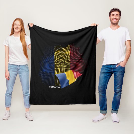 Rumänien-Flagge Fleecedecke (Beispiel)