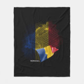 Rumänien-Flagge Fleecedecke (Vorderseite)