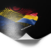 Rumänien-Flagge Fotodruck (Ecke)