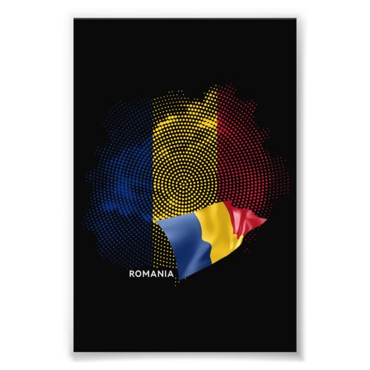 Rumänien-Flagge Fotodruck (Vorne)