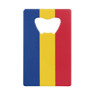 Rumänien-Flagge Geldbeutel Flaschenöffner
