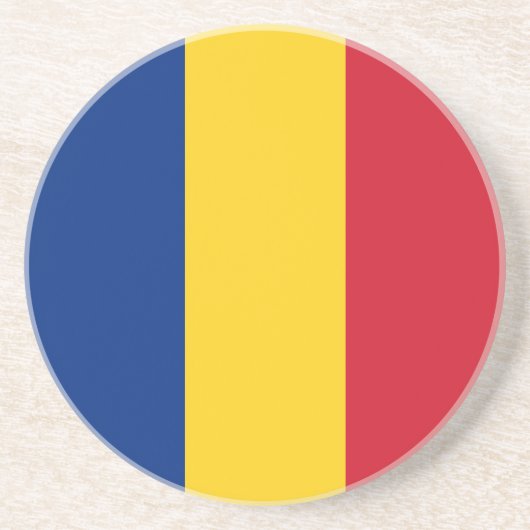 Rumänien-Flagge Getränkeuntersetzer (Vorne)