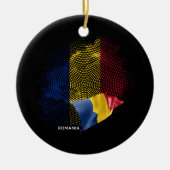 Rumänien-Flagge Keramik Ornament (Vorne)