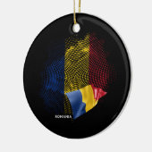 Rumänien-Flagge Keramik Ornament (Links)