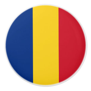 Rumänien-Flagge Keramikknauf