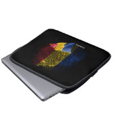 Rumänien-Flagge Laptopschutzhülle (Vorne Knopf)