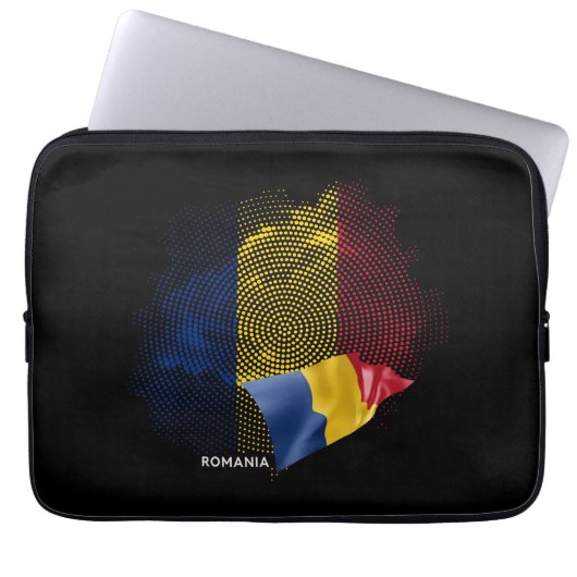 Rumänien-Flagge Laptopschutzhülle (Vorderseite)