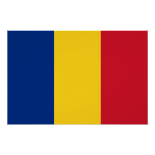 Rumänien-Flagge Poster