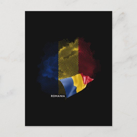 Rumänien-Flagge Postkarte (Vorderseite)