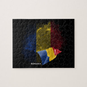 Rumänien-Flagge Puzzle
