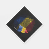 Rumänien-Flagge Serviette (Ecke)