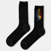Rumänien-Flagge Socken (Linkes Detail)