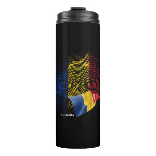 Rumänien-Flagge Thermosbecher